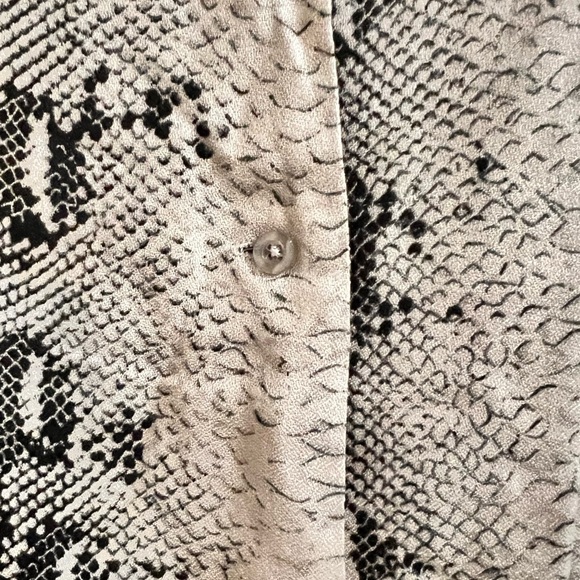 Final PRICE NWT Blue Blush Snake Print Button Up Shirt Dress - Picture 5 of 7